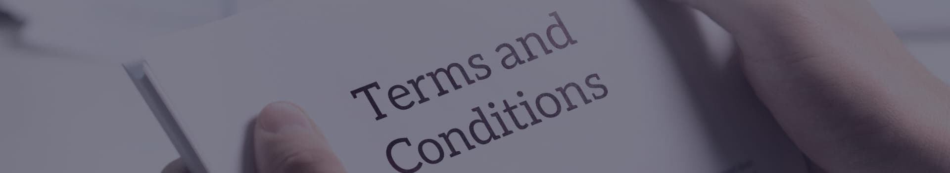 banner for terms and conditions page